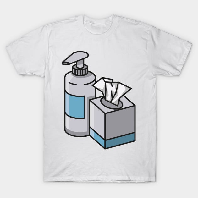 Lotion and tissues T-Shirt by Silurostudio